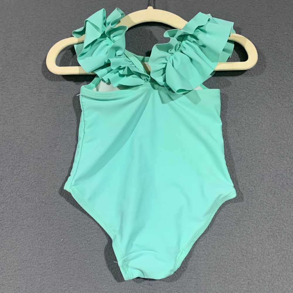 Circo Baby Girls Mint Green Ruffle Flower One Piece Swimsuit 9M Mint Aqua
